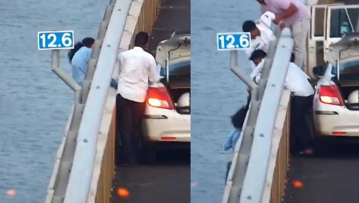 अटल सेतु पर आत्महत्या कर रही थी महिला, पुलिसकर्मियों ने मौके पर पहुंच बचाई जान